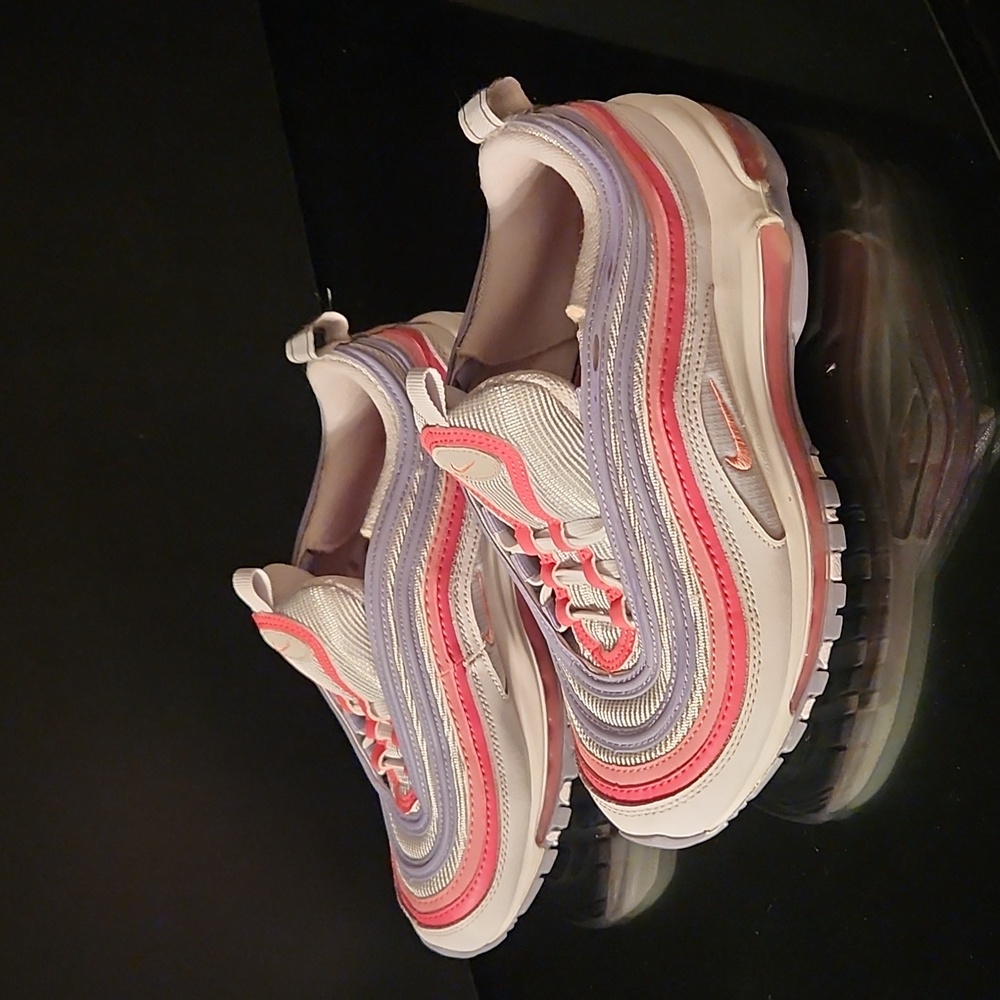Nike Air Max 97 GS in Coral Chalk White Dust Pink - Picture 2 of 8